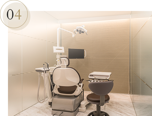 04 診療室は個室と半個室でプライバシーにも配慮