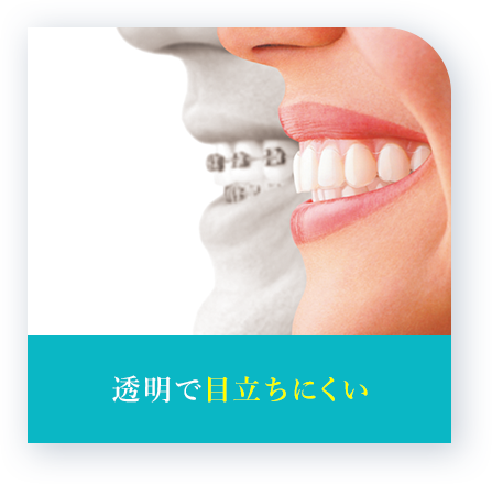 透明で目立ちにくい